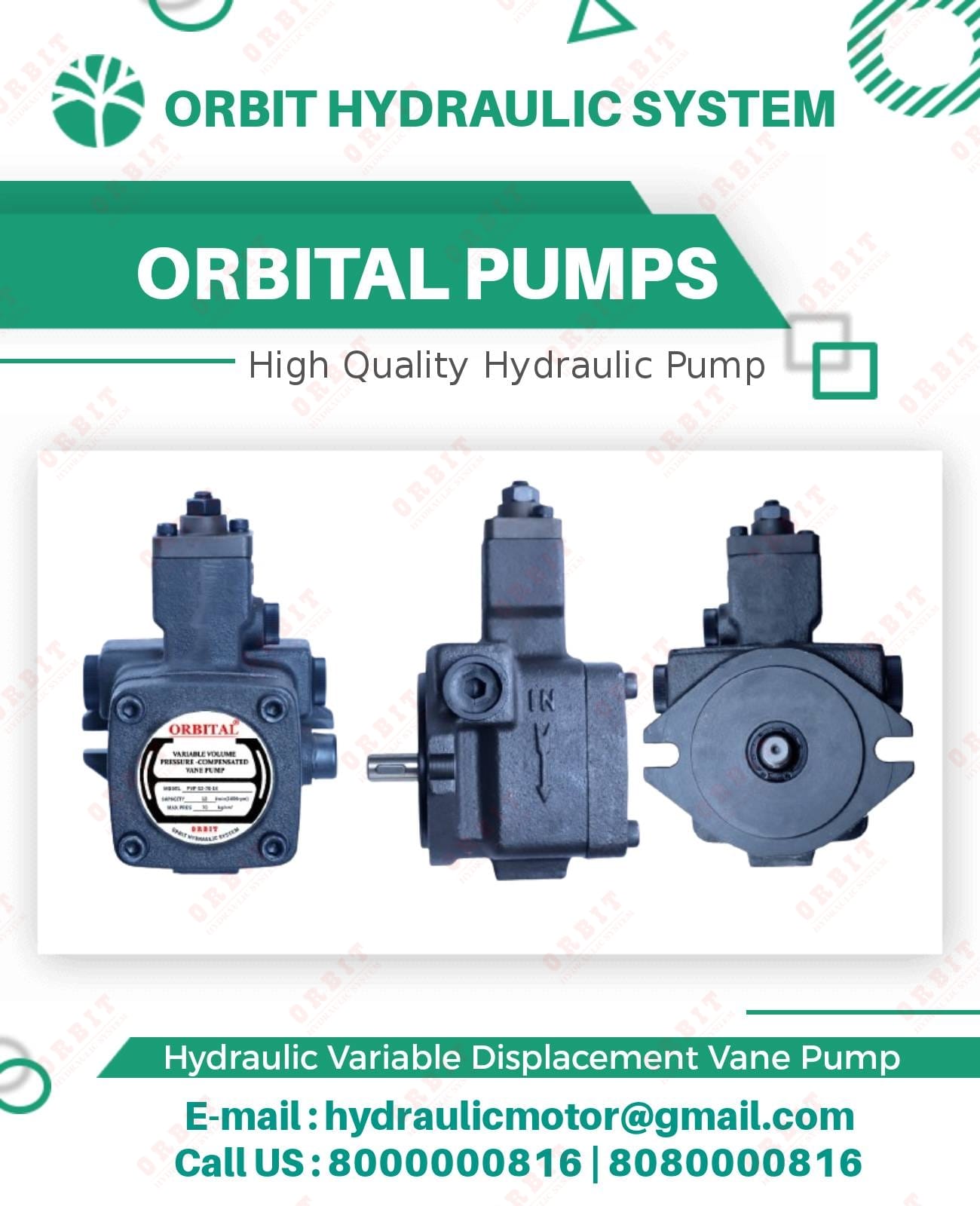 PVF PVDF VP5F Anson Make Hydraulic Pump Manufacturers in India PVF-15-70-10S Anson Hydraulic Variable Vane Pump