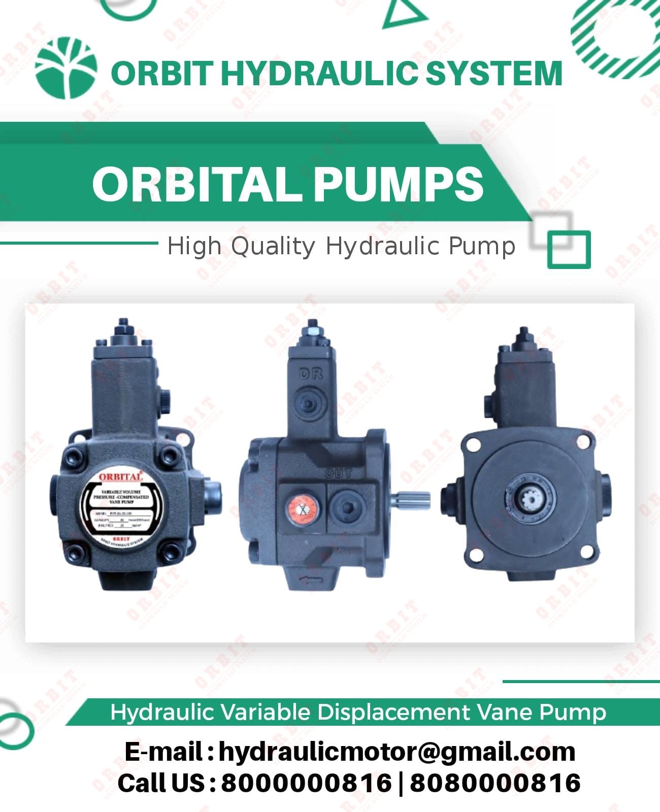 PVF PVDF VP5F VP6F Anson Make Hydraulic Pump Manufacturers in India PVF-30-20-11S Anson Hydraulic Variable Vane Pump